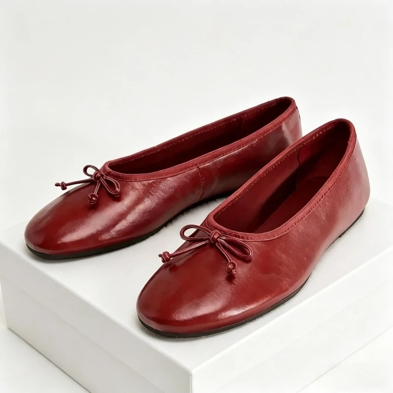 

Женские балетки с бантом, весна-осень 2026, новые красные кроссовки-балетки, лаконичные, удобные, легкие, повседневные туфли Мэри Джейн для женщин