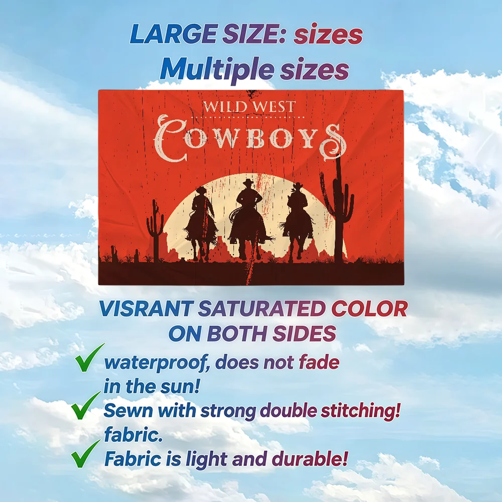 Wild West Cowboys flag Best Price For Outdoor Camping Party Club Banner Decoration Ornaments