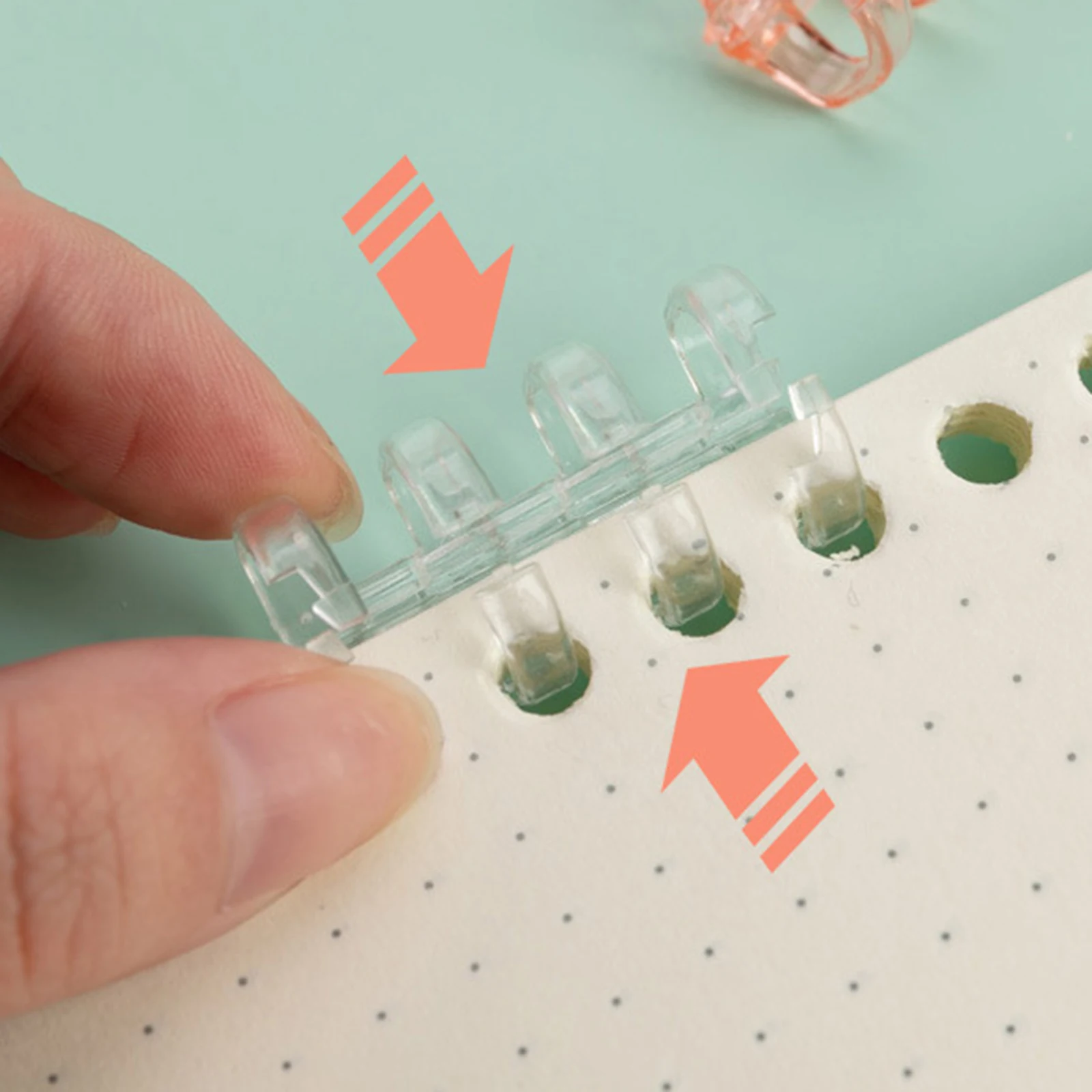 

10Pcs Loose Leaf Binder Snap Plastic Four-Hole Segmented Clips Practical Scrapbook Office Supplies Four-Hole Binder