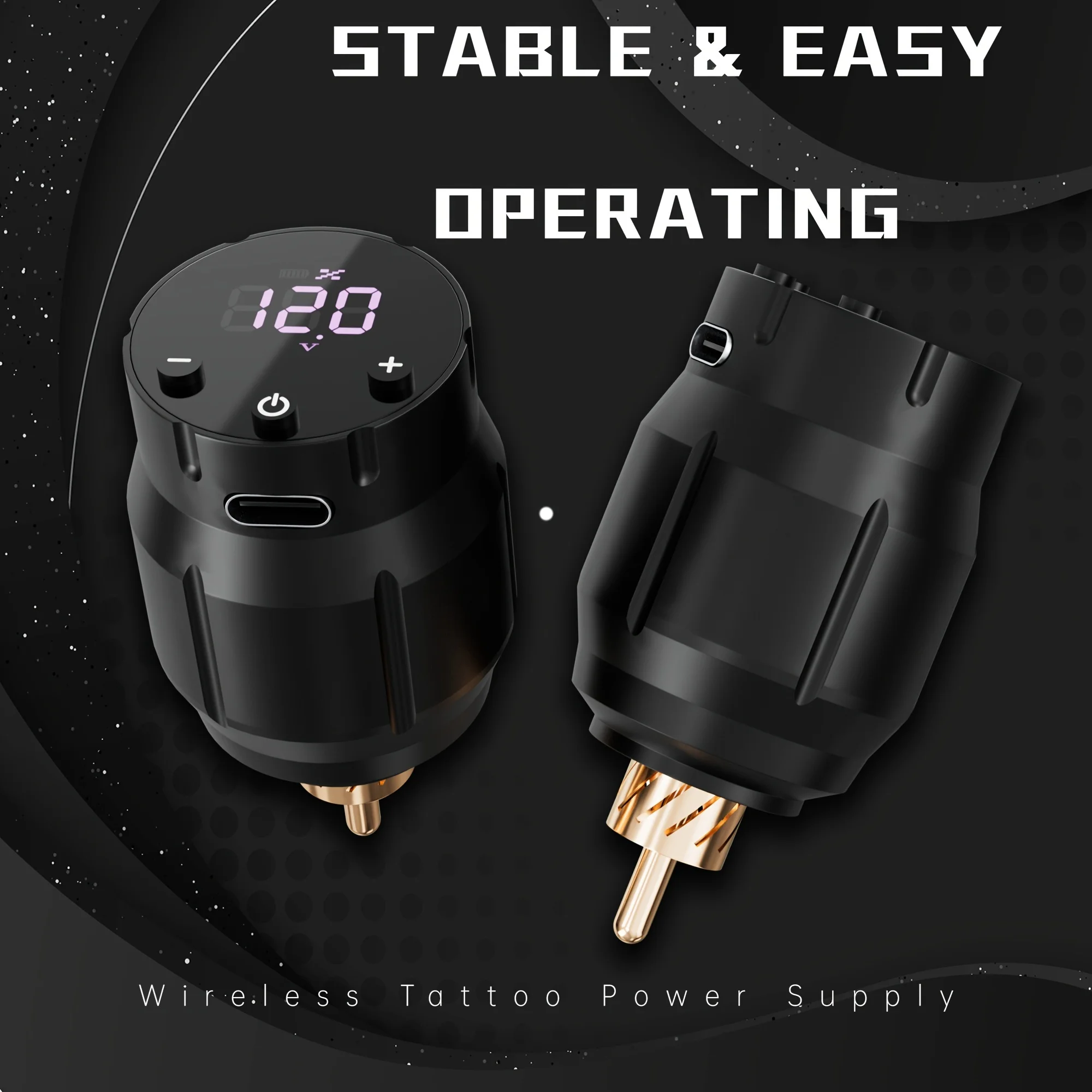 1Pc Wireless Tattoo Power Supply for Tattoo Gun LED Cordless Tattoo Pen Battery 1500mAh Power Supply RCA Connector Rechargeable