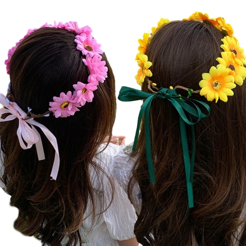 Simulation Fabric Hairband for Women Flower Headband BohoStyle Frontlet Hairband Elegant Head DropShipping