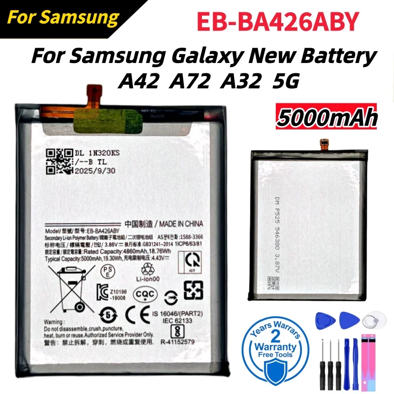 Brand New EB-BA426ABY 5000mAh High Quality Replacement Battery For Samsung Galaxy A42 A72 A32 5G Mobile Phone