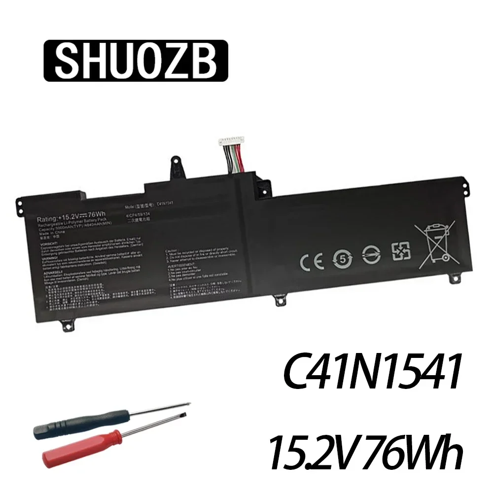 

SHUOZB C41N1541 Laptop Battery For ASUS ROG GL702 GL702V GL702VM GL702VS GL702VT GL702VM1A GL702ZC 0B200-02070000 15.2V 76WH