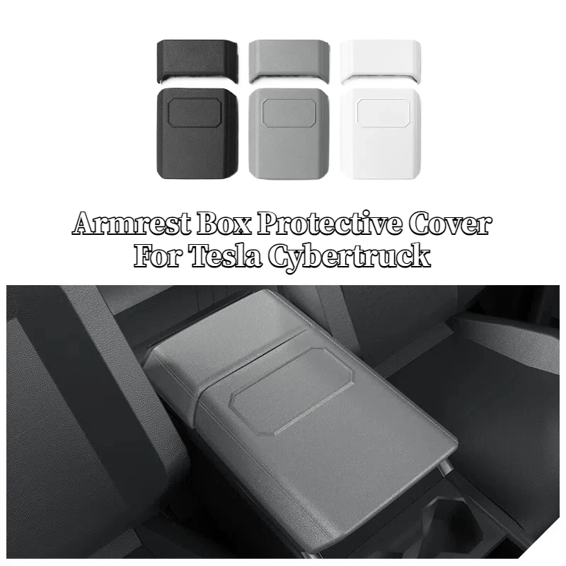مسند الذراع صندوق الغطاء الواقي ل تسلا Cybertruck اكسسوارات السيارات TPE تخزين الهاتف المحمول المضادة للانزلاق قذيفة الداخلية 2024-2025