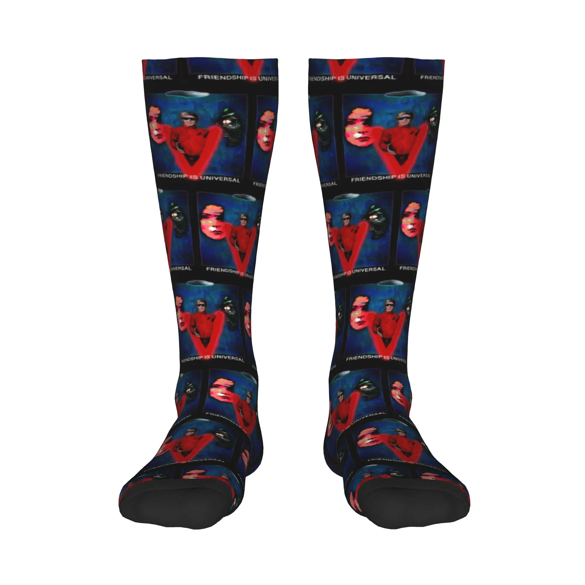 オールシーズン クルー ストッキング V ザ ビゾーターズ ソックス 原宿ファッション ヒップホップ ロングソックス アクセサリー メンズ レディース 誕生日プレゼント