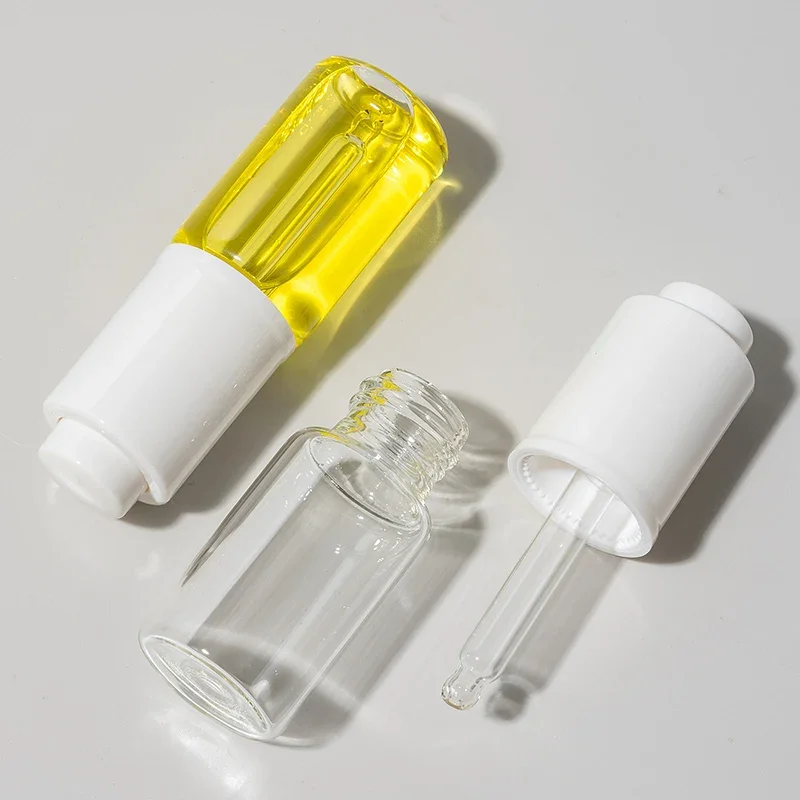 

5Pcs(10ml)Press Type Dropper Glass Bottle for Essential Oils Perfumes Empty Cosmetic Bottles Refillable Durable Cosmetic Bottles