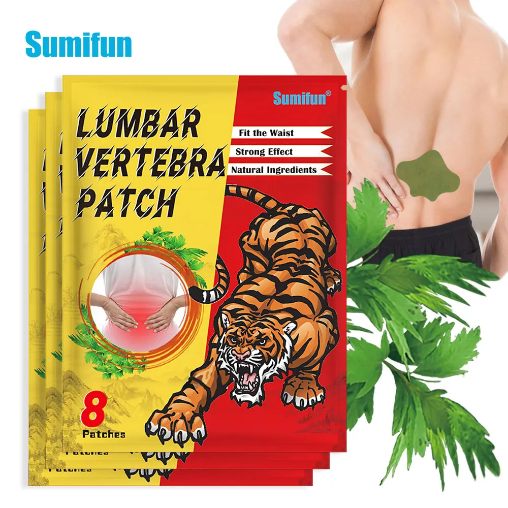 

8/16/24Pcs Sumifun Lumbar Medical Plaster Wormwood Waist Back Pain Heating Patches for Cervial Knee Joint Neck Body Care