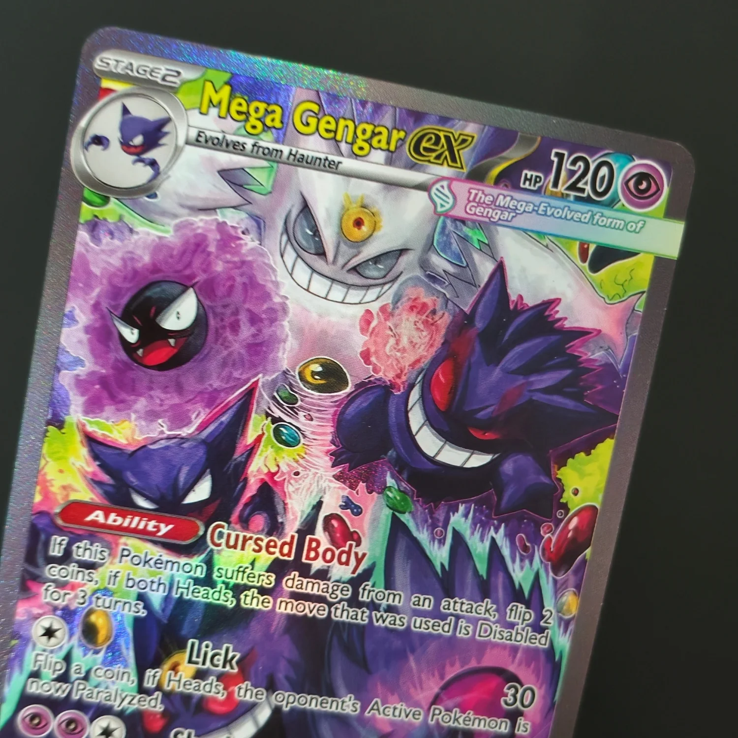 12 Stück Gengar V VMAX Mega EX DIY Holographische Folien-Textur-Karten, Perfekter Zustand Premium Anime-Sammelkarten – Detail 4