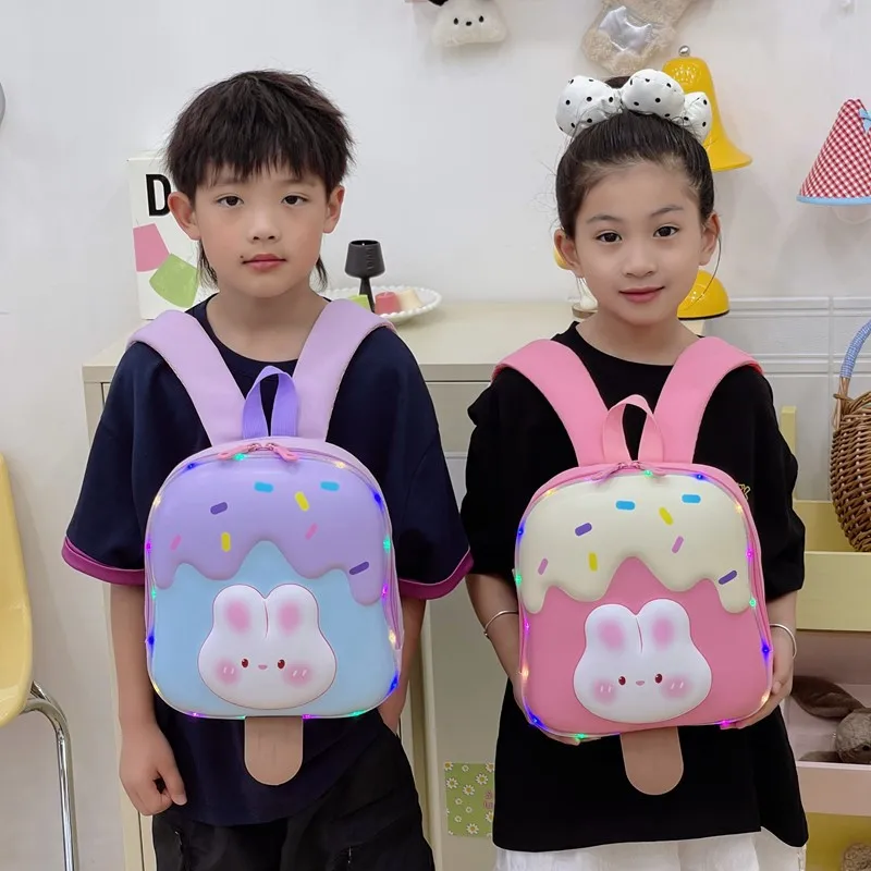 New Sweet and Cute Bow Hard Shell Children Backpack Boys and Girls Lightweight and Large Capacity Backpack Kids Fashionable Bags