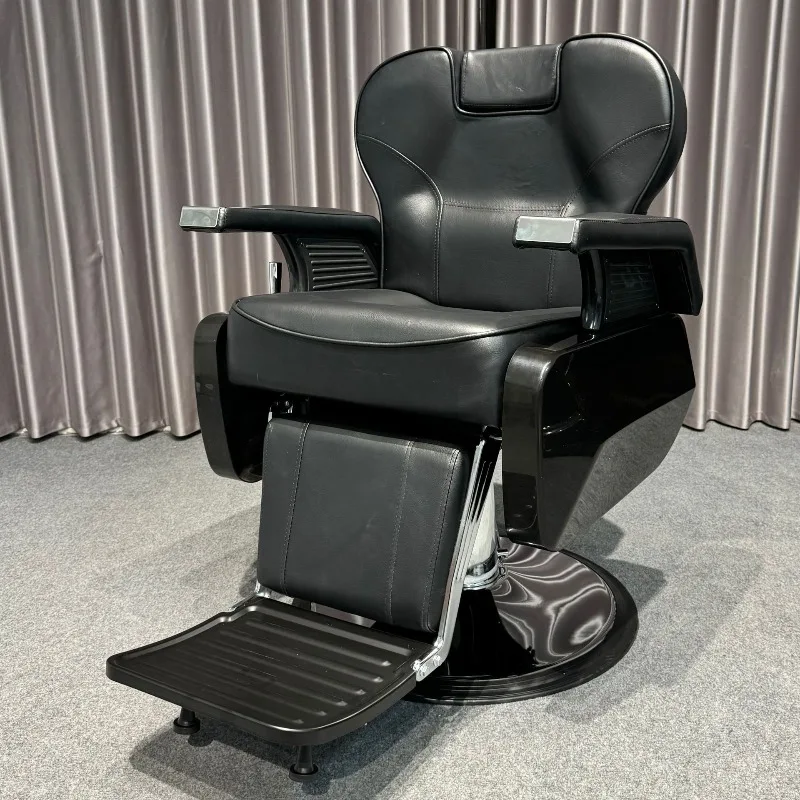 High-end, oil head chair barber shop hair chair hair salon special reclining shaving and shaving hair