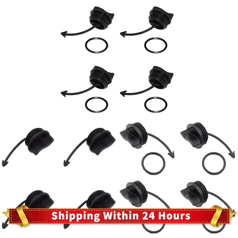 

4Pcs Drain Plug Replaces 292001352 292001320 292002024 Black Drain Plug & O-Ring Compatible with SeaDoo Spark RXT GTI GTX Wake