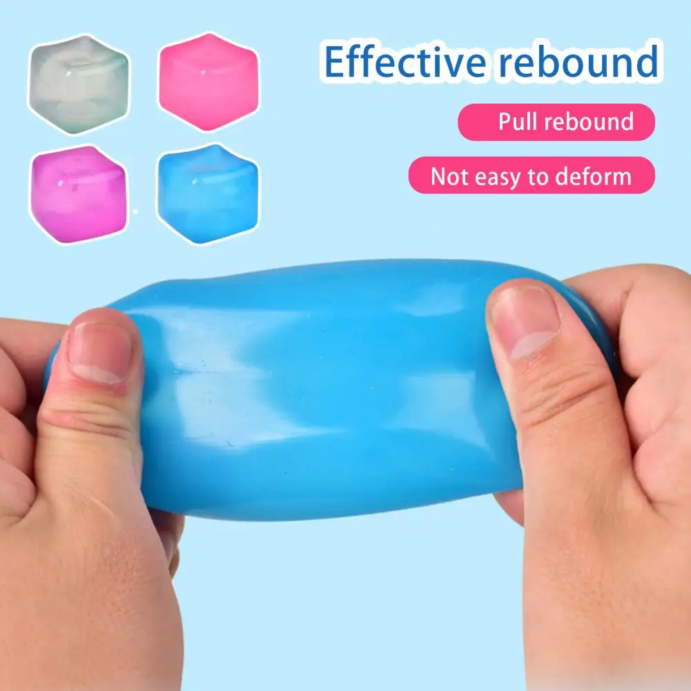 Slow Rebound Cube Toy Stress Relief Toy Set for Kids Teens Adults 3pcs Ice Cube Soft Stress Ball Anxiety Decompression Toy Gift