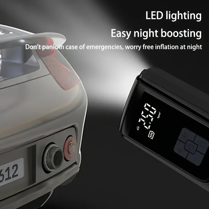 ポータブルエアコンプレッサータイヤインフレーターポンプワイヤレスタイヤインフレーターポンプ正確な圧力エアポンプオートバイ自転車ボール用
