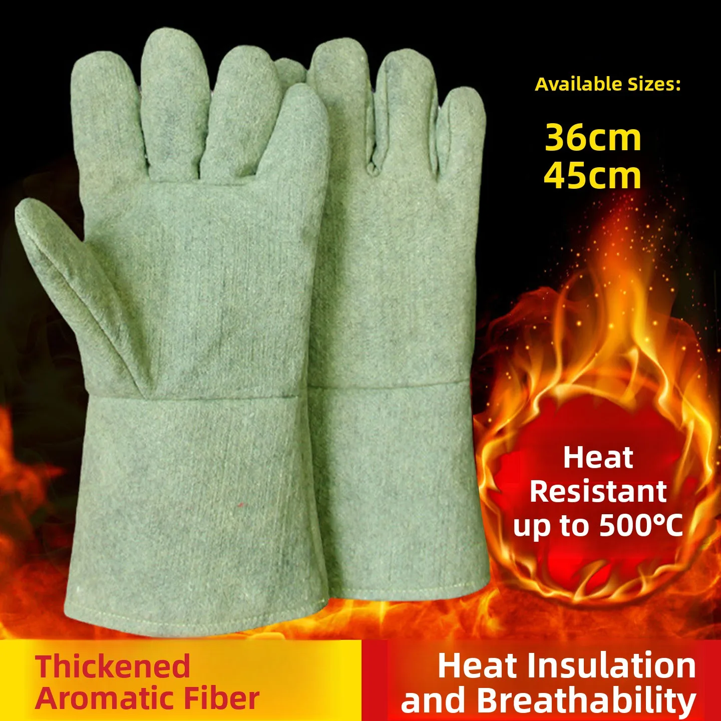 

Термостойкие перчатки для духовки из алюминиевой фольги с утолщенной изоляцией для выпечки и приготовления пищи, защита от жара, пять пальцев