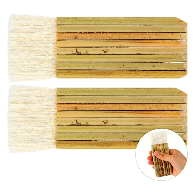 Mixing Brush For Acrylic Painting Wood Handled Watercolor Brush For Watercolor Ceramic Pottery Painting Kiln Wash5.5Cm