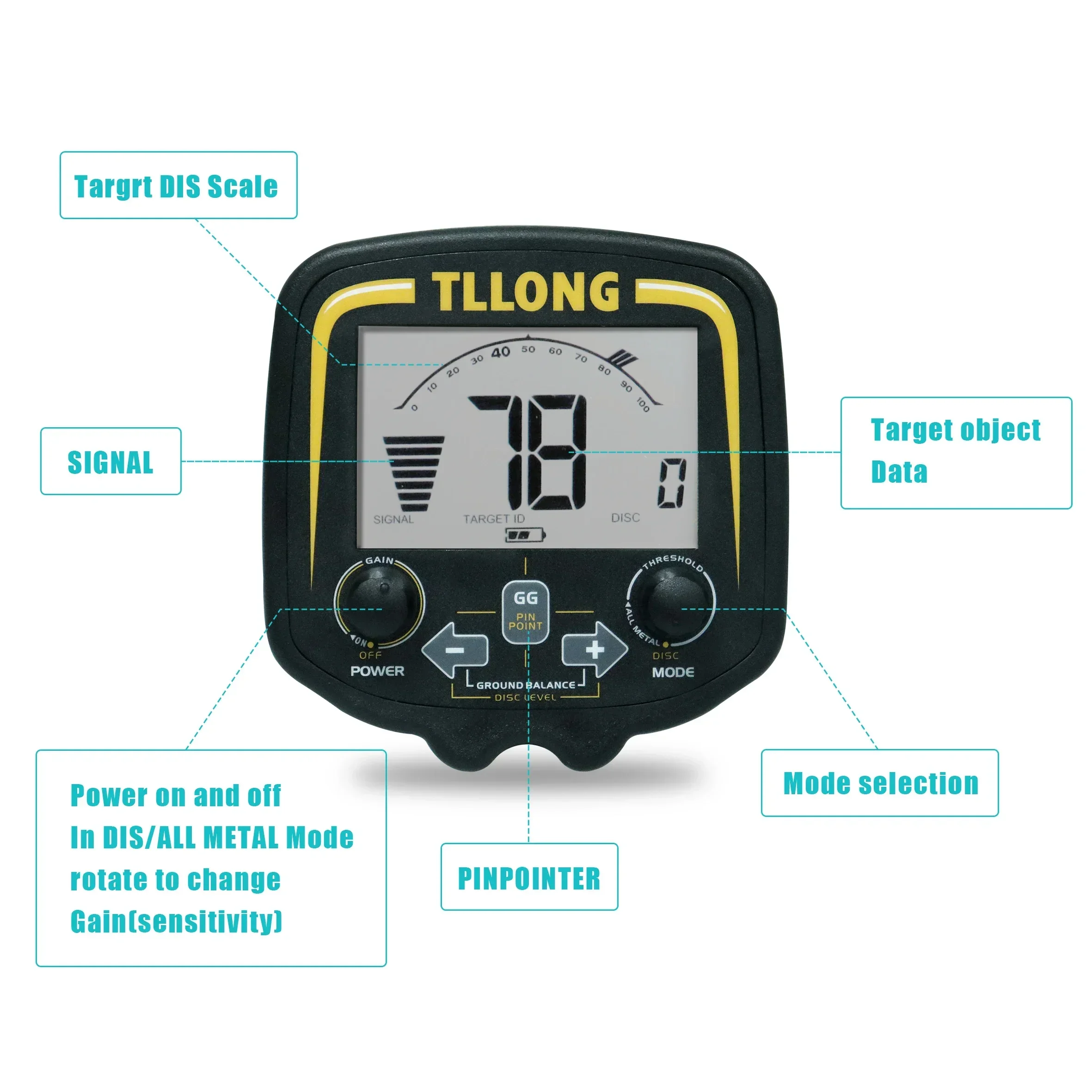 ATX880 Professional Searching Stable Accuracy Underground Metal Detector Gold With Waterproof For Treasure Hunting