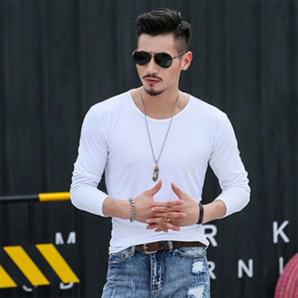

Men Tops Modern Design Men\\\\\\\\\\\\\\'s Slim Fit Crew Neck T Shirts for Fitness Long Sleeve Activewear Tops Various Colors