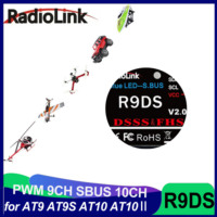 Radiolink R9DS 9CH RC Receiver 9 Channel DSSS & FHSS Support SBUS/PWM 3.6-12V DC for AT9 AT9S AT9S Pro AT10II AT10 Transmitter