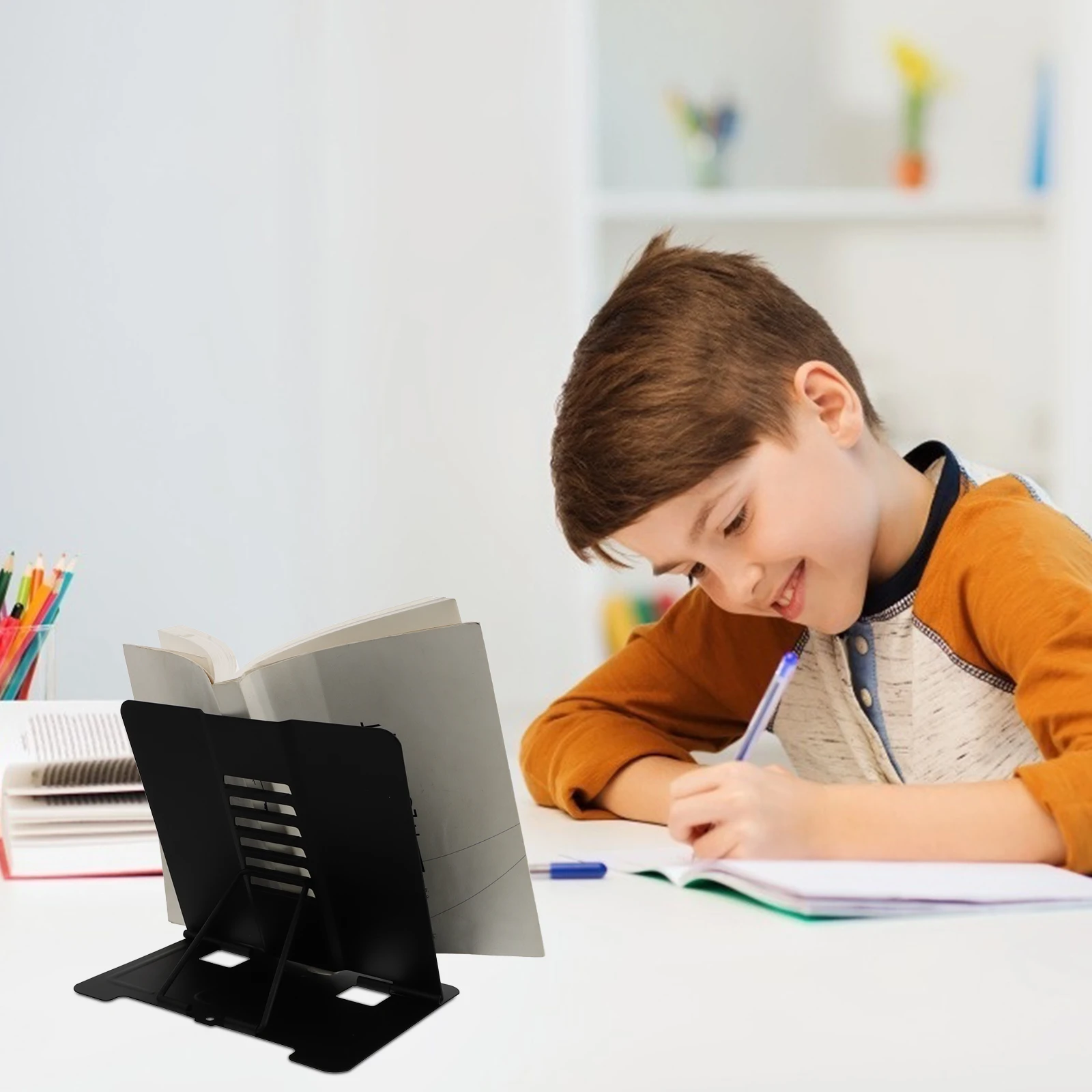 

1pc Simple Reading Rack For Book Holder Adjustable Desktop Bookstand Student Kids Learning Stand Iron Book Rest Rack