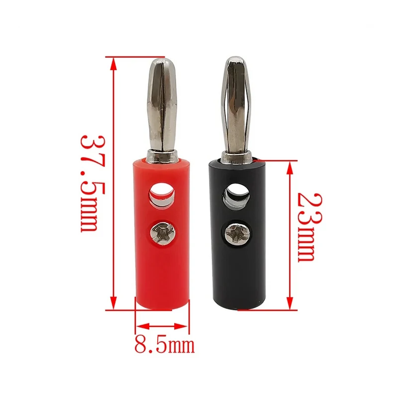 10 paia spina maschio a Banana da 4mm + connettore a presa femmina terminale a vite Binding Post adattatore per altoparlante Audio nero rosso