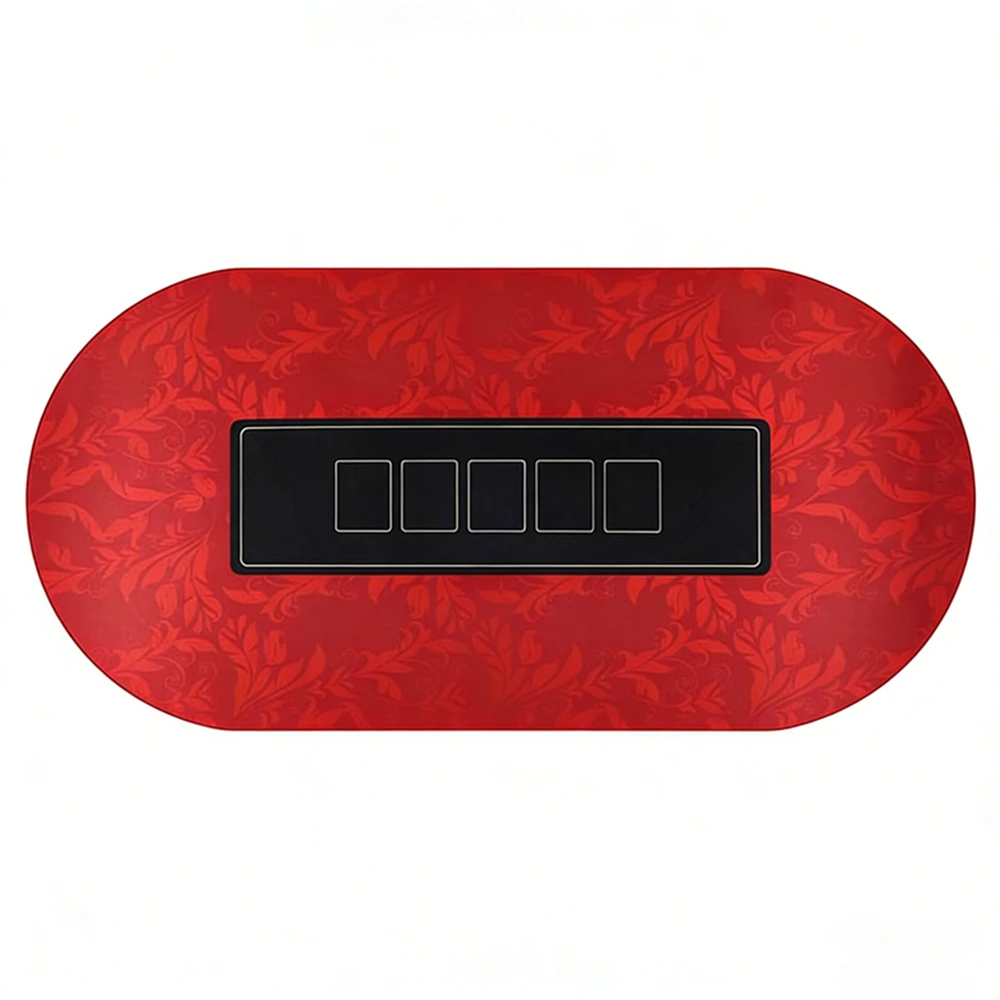 Professional Anti-slip Thickened Casino Texas Hold'em Rubber Poker Mat Poker Game Table Poker Mat for Entertainment Accessories