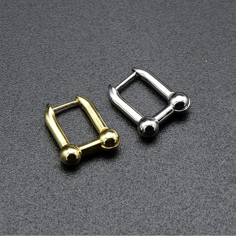 

40pcs Korea Style Silver Gold Plated Rectangle Hoop Earrings for Women Men