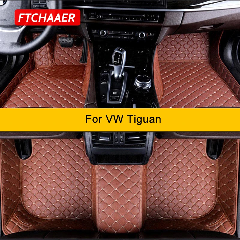 

FTCHAAER Custom Car Floor Mats For VW Tiguan Auto Carpets Foot Coche Accessorie