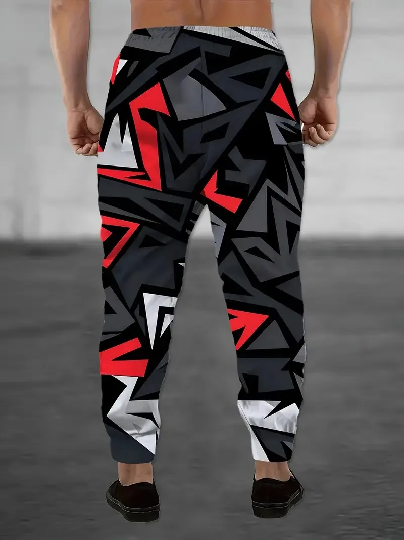 2025년 봄과 가을을 위한 새로운 남성용 바지 부드러운 캐주얼 롤러 스케이팅 3D 프린트 스트리트 남성용 바지
