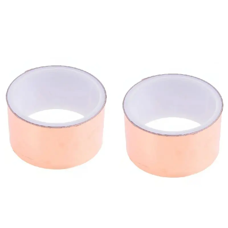 Superior-2Pcs Guitar Coppers Foil Tape 10M Noise Reduction Tape Barrier Tape For Shielding Conductive Adhesive For Electrical Re