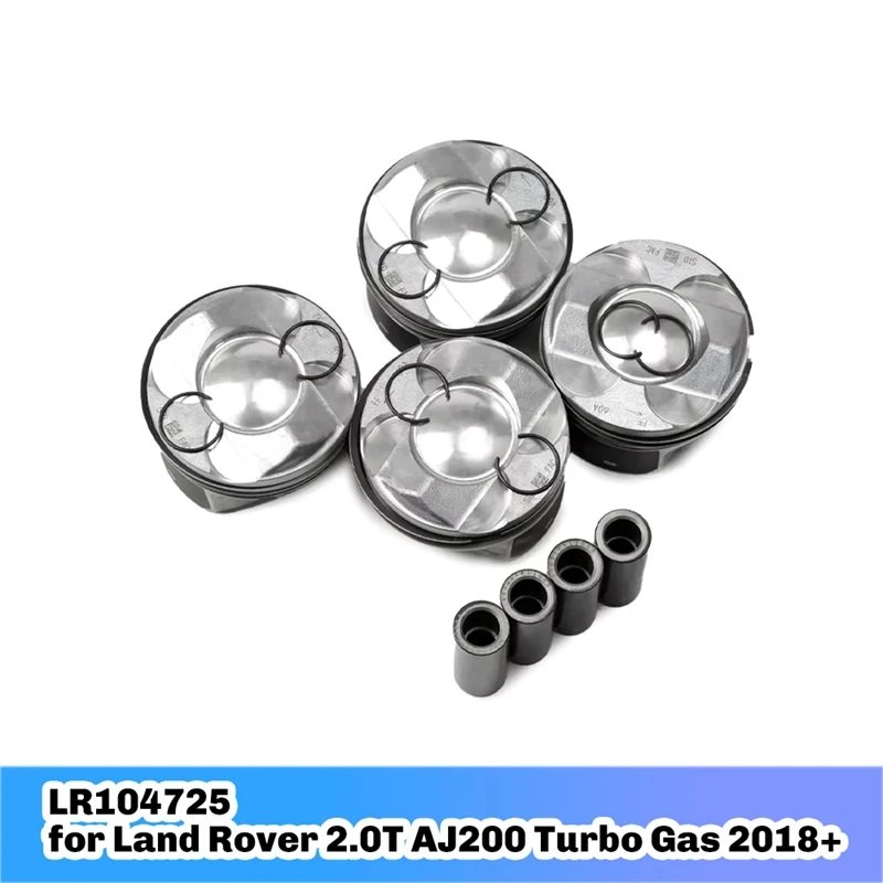 

4Pcs Engine Piston Assembly With Piston Ring Kit LR104725 For Land Rover 2.0T AJ200 Turbo Gas 2018+