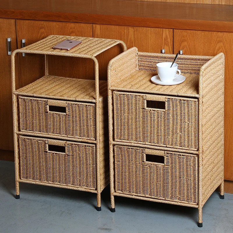 Nordic style bedside table, double bedroom simple small cabinet, bedside table household storage bedside cabinet imitation