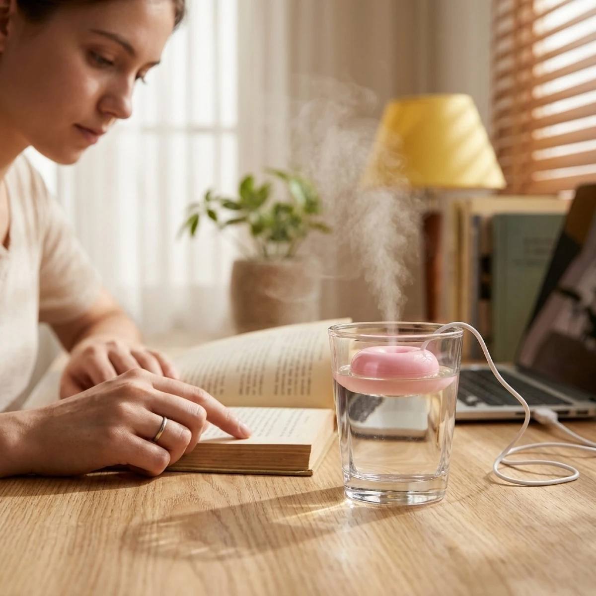 Mini Donut Negative Ion Humidifier USB Air Humidifier Purifier Aroma Diffuser Steam for Home Purifier Diffuser Steam