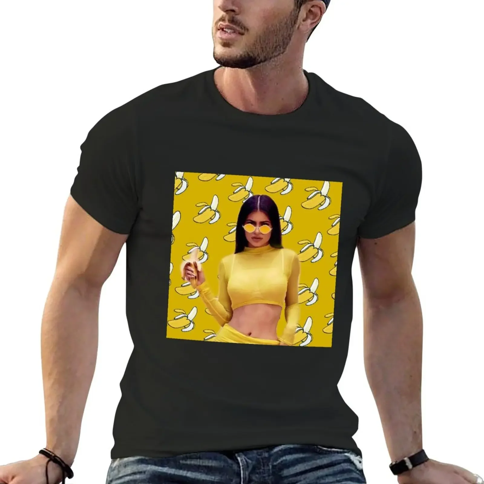 Kylie Jenner T-Shirt customizeds animal prinfor boys T-shirts for men cotton