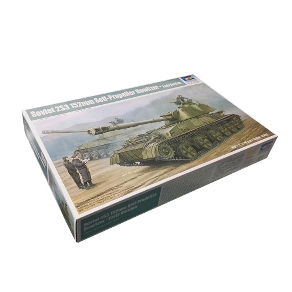 Trumpeter 05543 1:35 Scale Soviet 2S3 152mm Self Propeller Howitzer Early Plastic Assembly Model Kit Military Toy