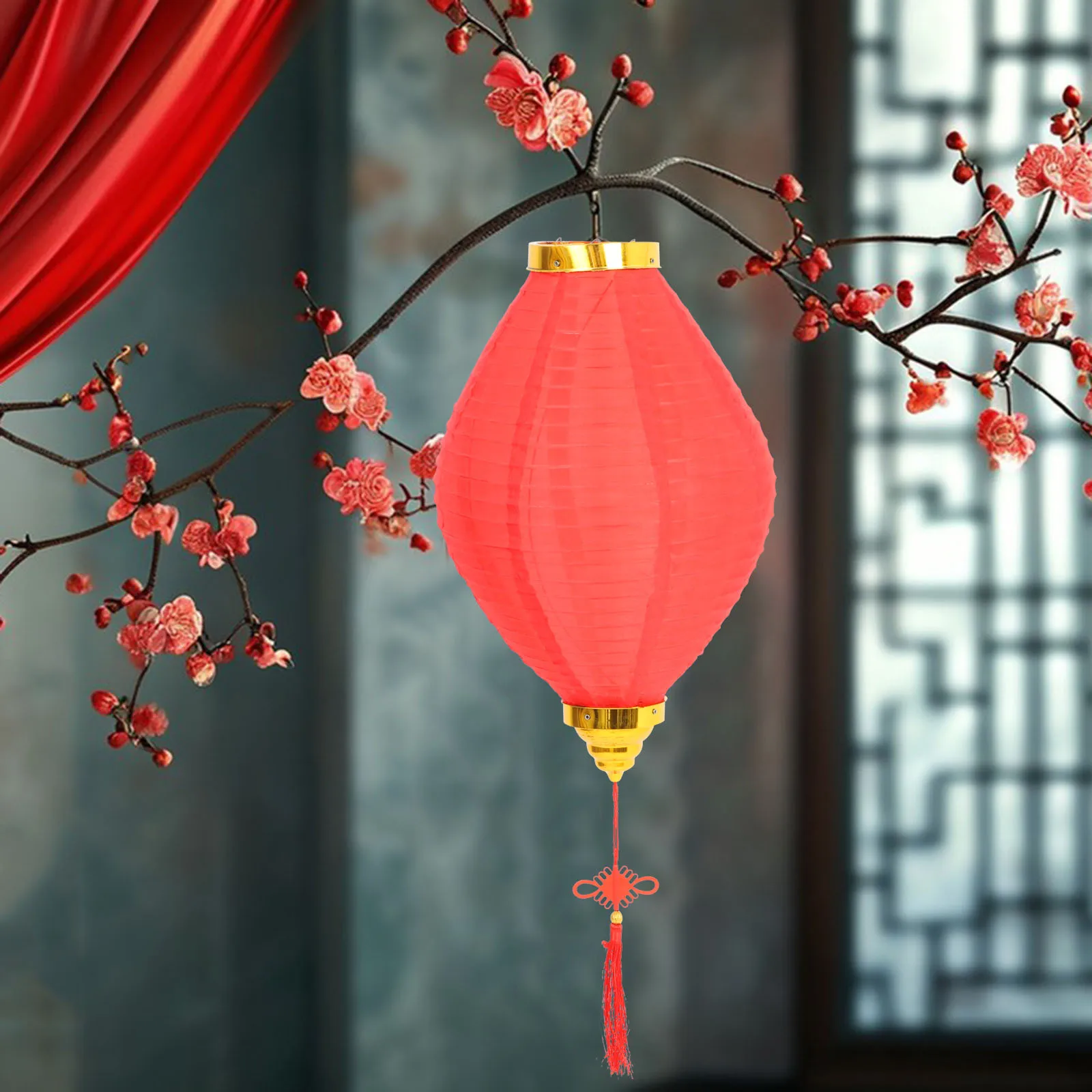 

Chinese Silk Lantern Foldable Hanging Lamp For Outdoor Indoor Garden Patio Spring Festival Wedding Party Decor