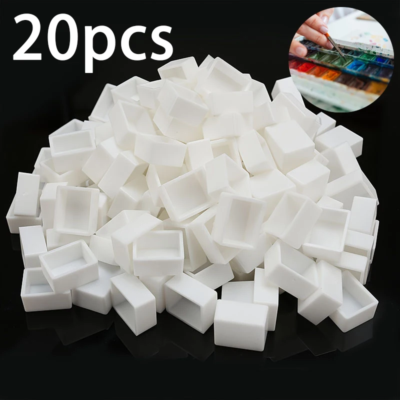 

1/2/3.2/7.2ml Pigment Packaging Tray Watercolor Acrylic Pigment White Color Palette Office Study Art Stationery Supplies
