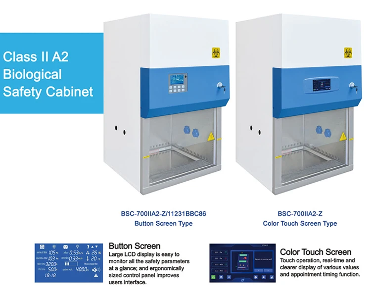 Laboratory Clinic Hospital Biosafety Cabinet with Light Emitting Diode Level 2 A2