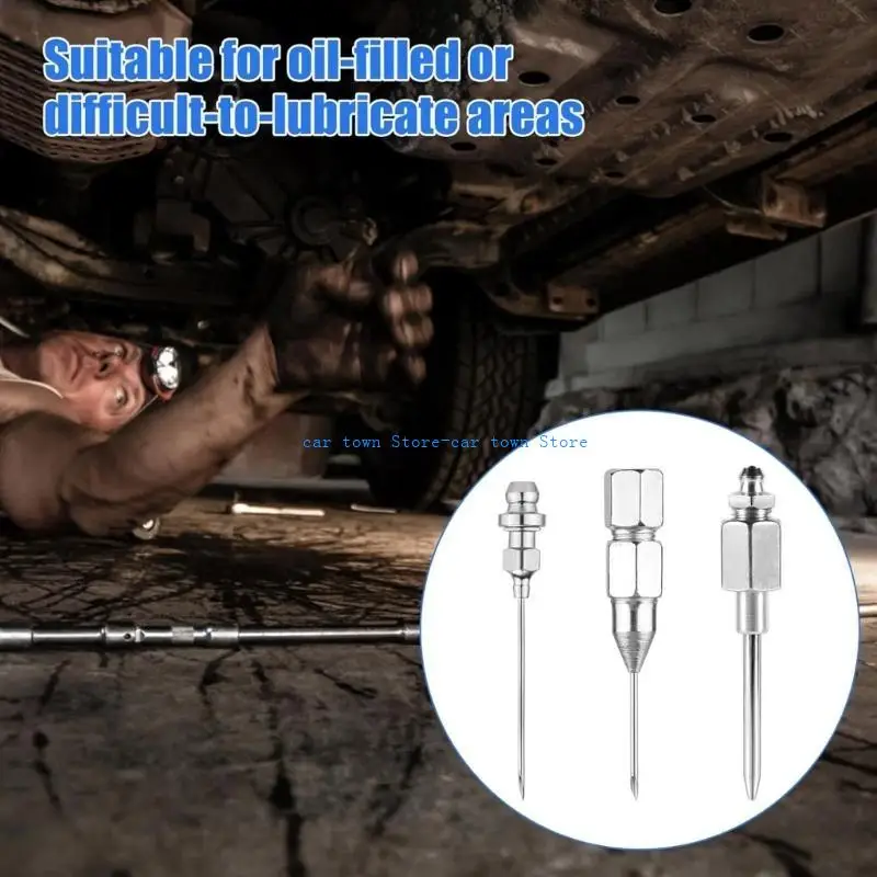 

RXJE Grease Dispensing Injection Tool, 90 Degree Needle Nozzle Coupler for Mechanical Fittings Workshop Use Hard Reach Areas