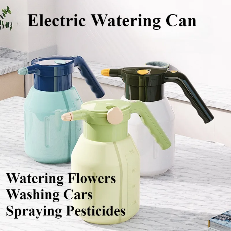 2L Electric Watering Can Handheld Sprayer Rechargeable Watering Can Gardening Household Flower Watering Artifact