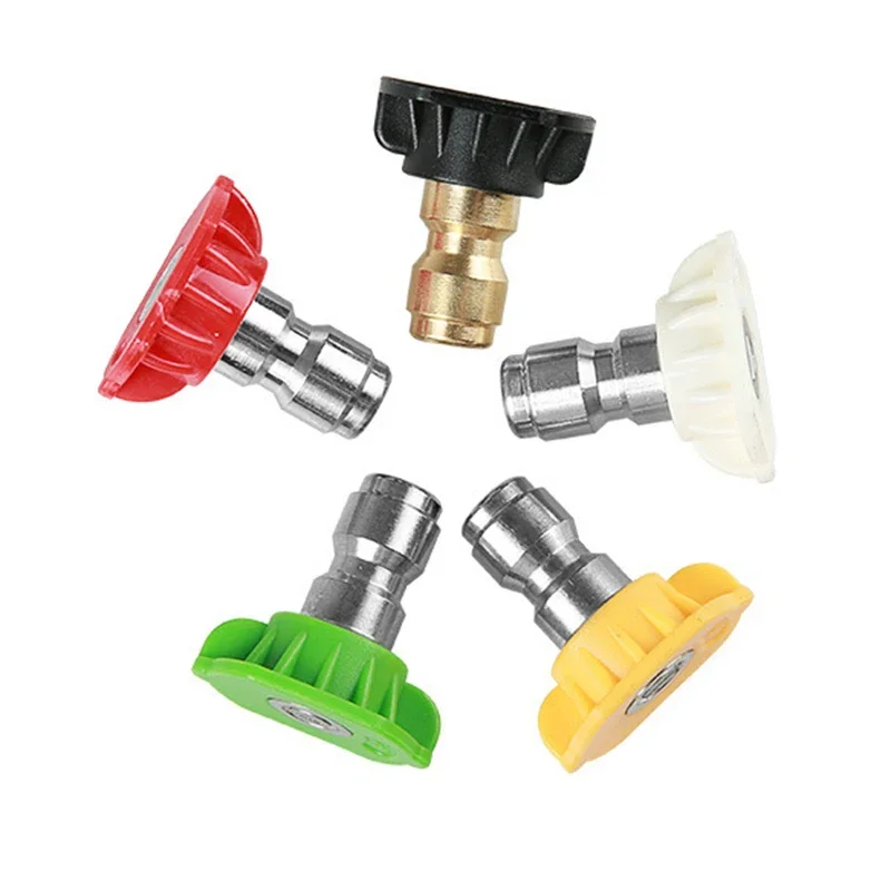 1/4 high pressure car wash nozzle fan Quick Connect High Pressure Spray Tip 0 15 25 40 65 Degree Nozzle Car Wash Accessories