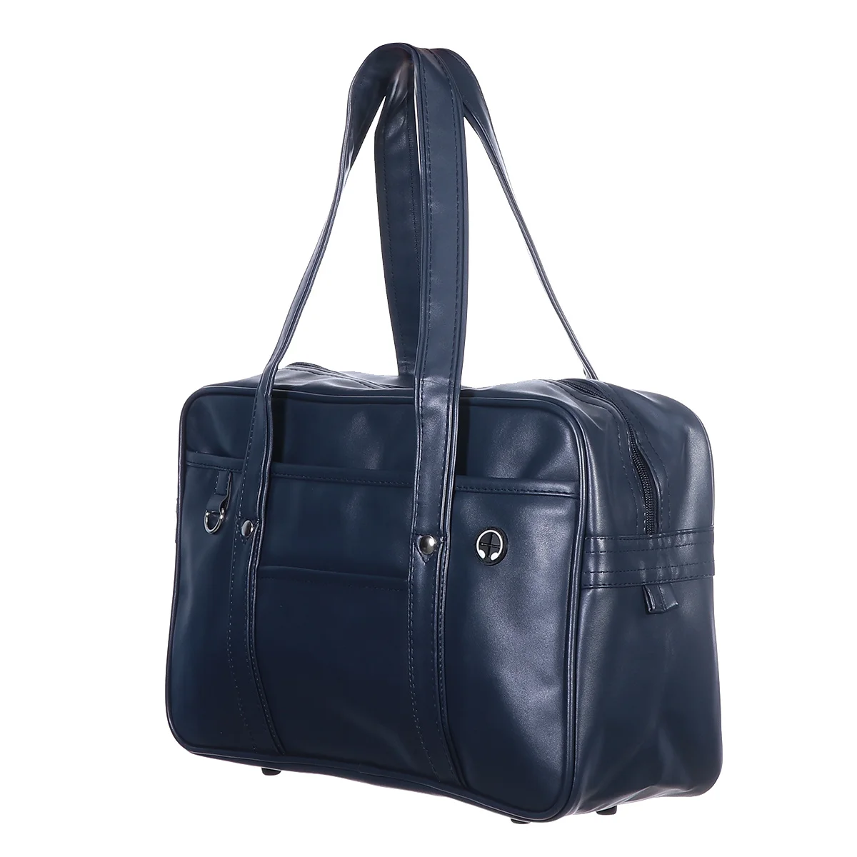 Multifunctional Storage Bag PU School Student Handbag Office Laptop Bag Large Capacity Portable Lightweight Simple