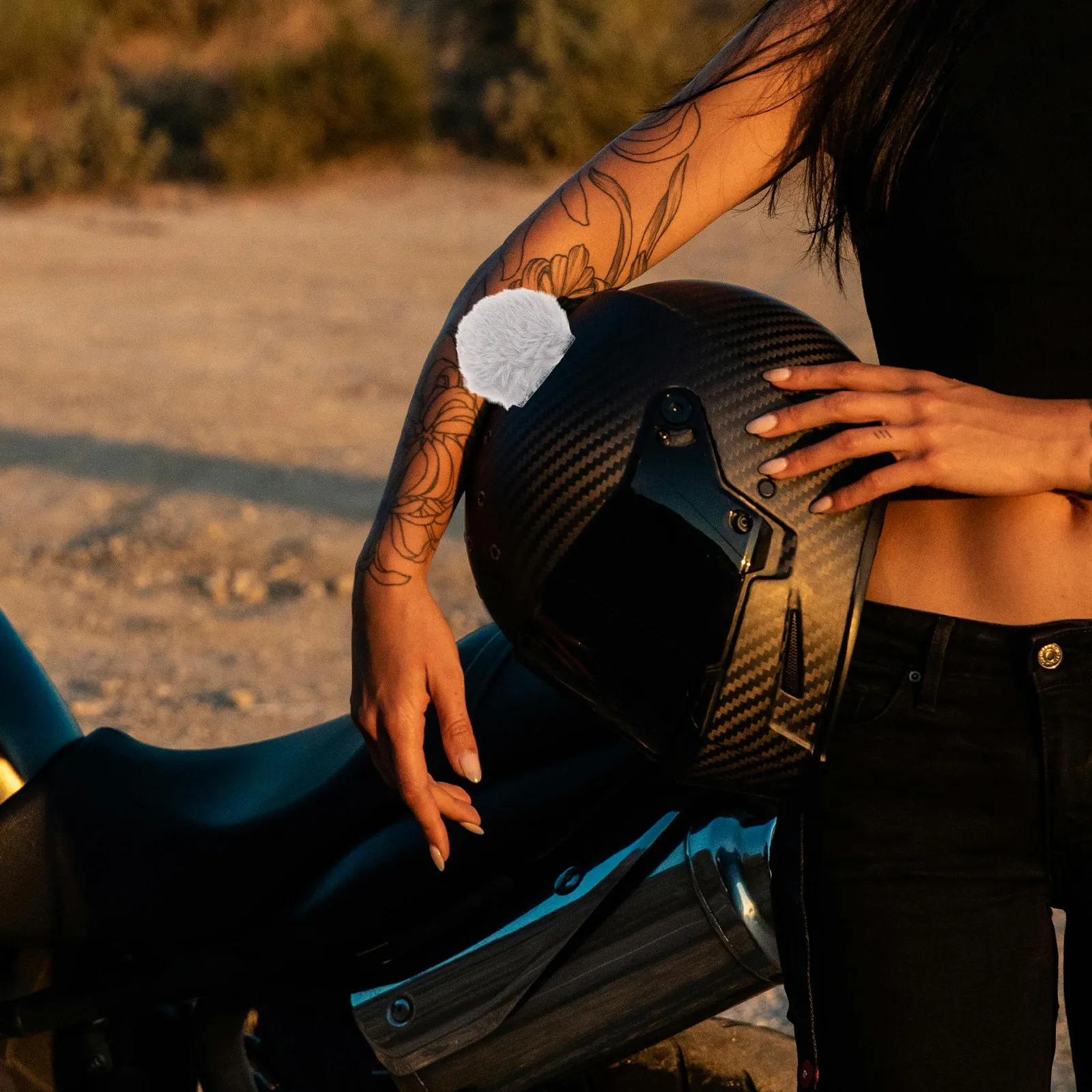 

1Pair Bear Ear Ornament for Motorcycle Scooter Helmets Detachable Cute Rider Accessory Soft Comfortable Animal Ear