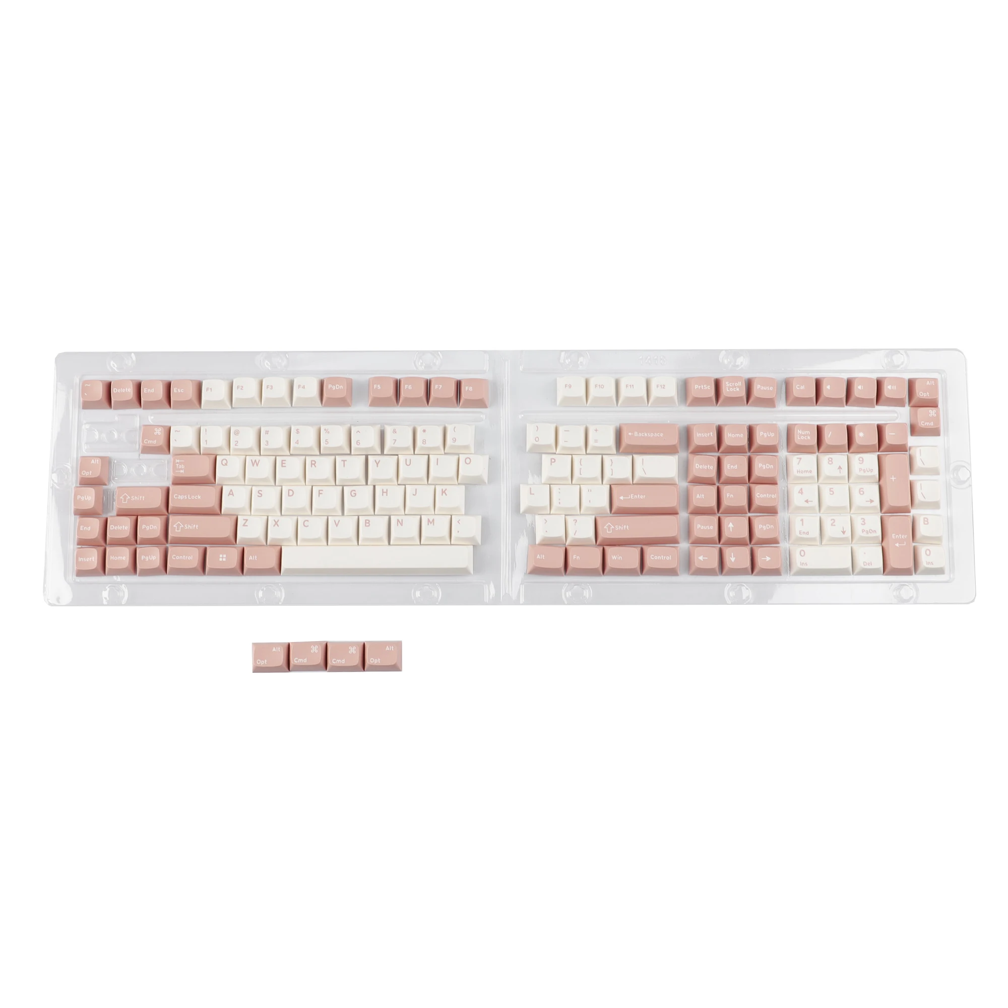 YMDK Cherry MDA Profile PBT PC Side-lit Shine Through Keycap Set Keycaps for MX Mechanical Keyboard