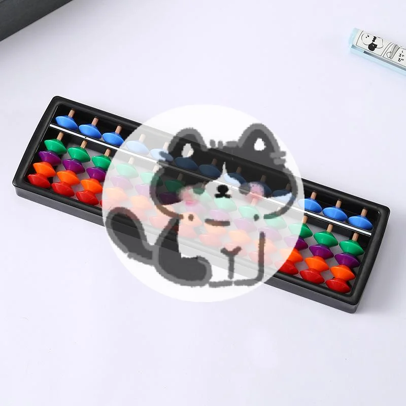 

New 1Pcs Portable Chinese 13/17 Digits Column Abacus Arithmetic Soroban Calculating Counting Math Learning Tool For Children