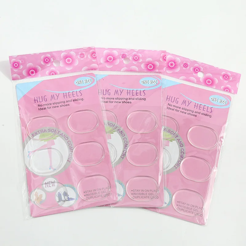 6pcs/set High Quality Silicone Gel Heel Stickers Adhesive Shoe Insole Insert Pad Cushion Foot Care Heel Grips Liner Protector