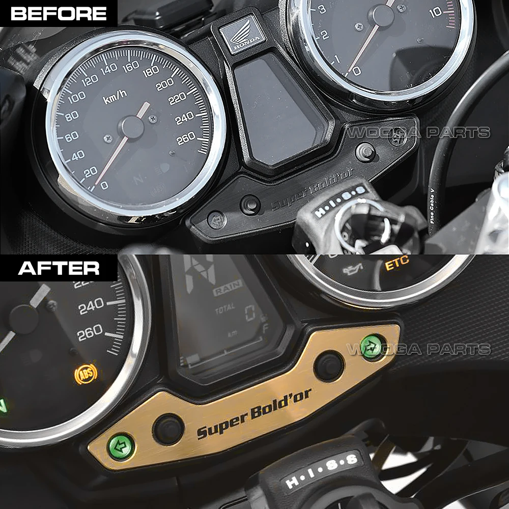 Aluminum Meter Trim For Honda CB1300 CB400 Super Bold'or SB SP CB1300SB Instrument Panel Dash Bezel Stiker Dust Cockpit Cover