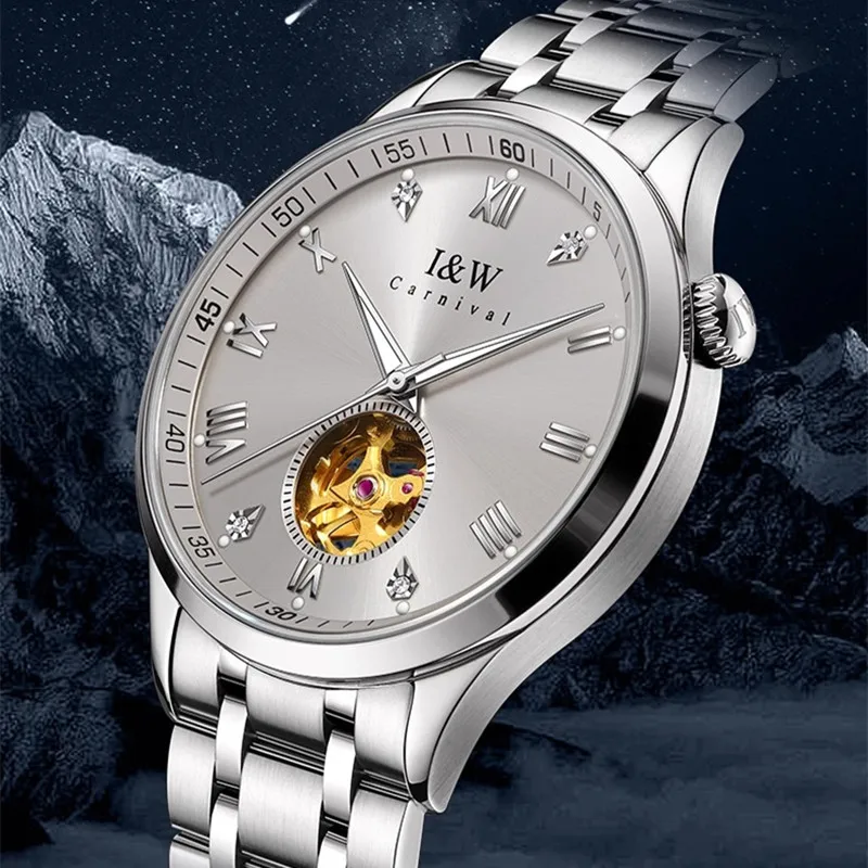 CARNIVAL Brand Mechanical Watch Luxury Sapphire Skeleton MIYOTA Movement Automatic Wrist Watches Waterproof for Men Montre Homme
