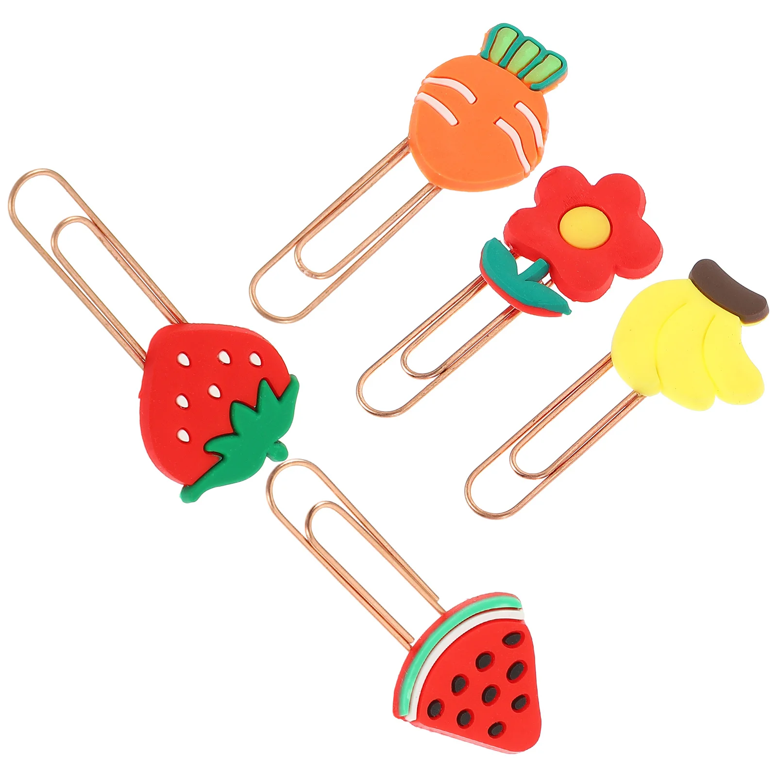 20 قطعة مشبك ورق ديكور ملون إبداعي متعدد الاستخدام لمشابك ملفات جميلة للمكتب والمدرسة