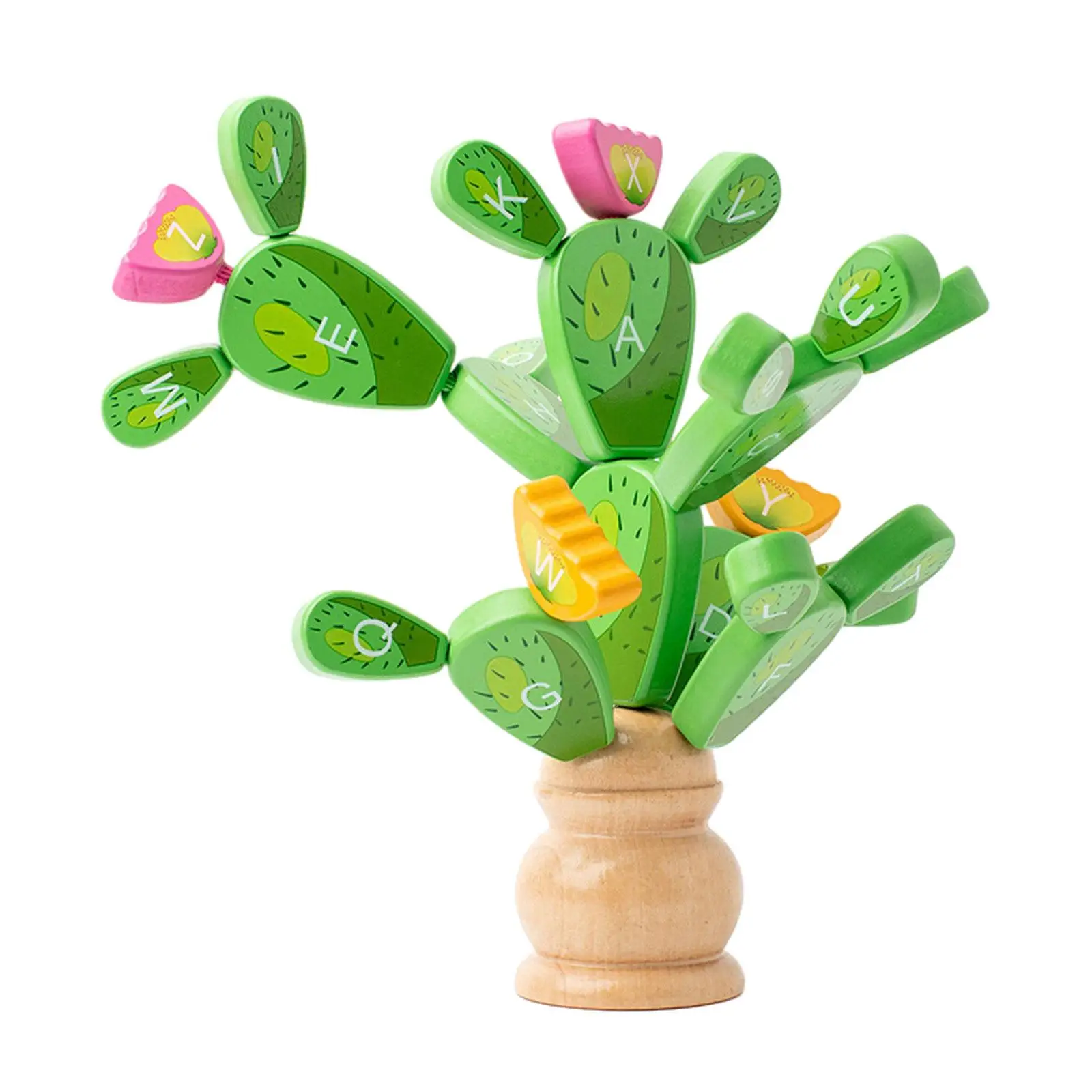 Cactus Puzzle Toy Novelty Wood Puzzles Balancing Cactus Toy for Girls Boys