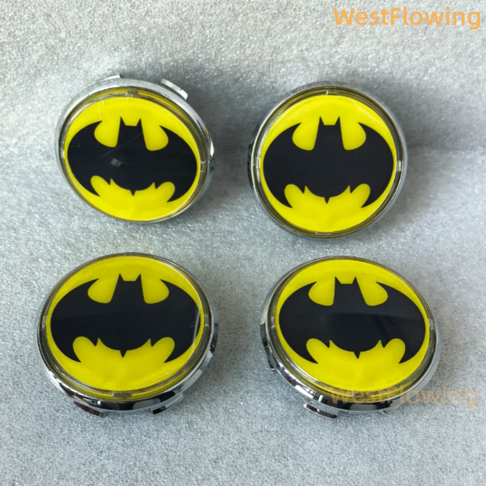 Bat Logo Floating Wheel Center Caps For Land Rover BMW Audi Buick VW Toyota Cadillac Lincoln Ford Chevy Tesla Honda Car Rims